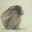 Gaston SUISSE (1896-1988) - Jeune gorille de profil. 1930.